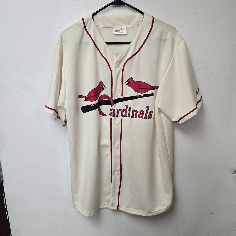 Match Up St Louis‎ Cardinals Baseball Jersey Cream Red Delta Airlines Mens XL #2